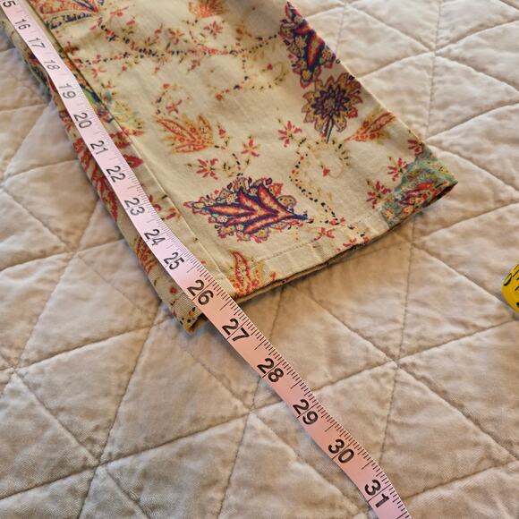 Lauren Ralph Lauren Pants Women's 6P Tan Red Floral Preppy Old Money Classic - Picture 9 of 9